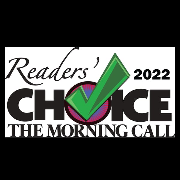 Aman's Artisan Indian Cuisine's "Readers' Choice 2022 The Morning Call" award logo with a green checkmark.