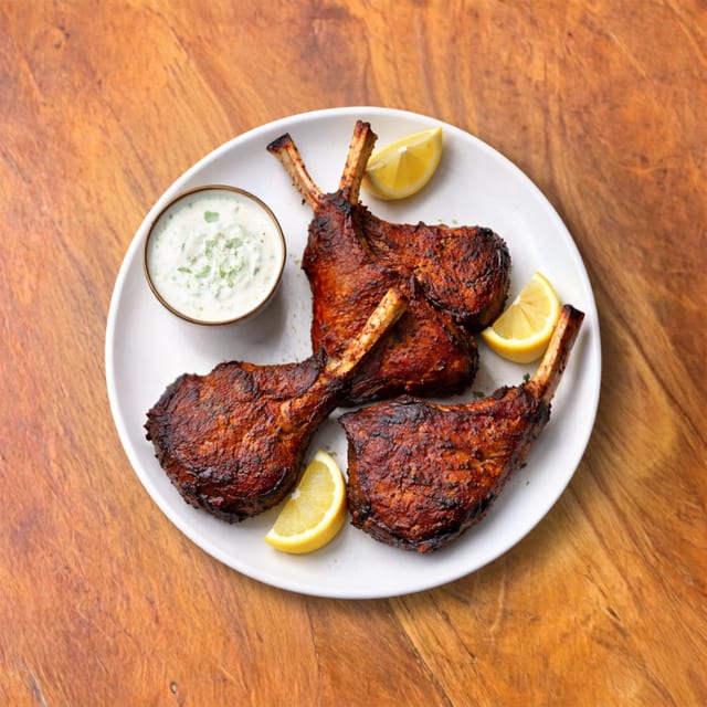 ◼️ Grilled Lamb Chops ⚫️.